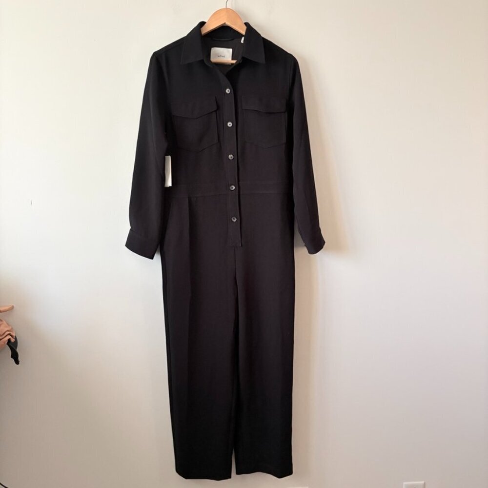 Aritzia Wilfred Laneway Utility Jumpsuit Relaxed Crepe NWT Black Size Small - Picture 3 of 6